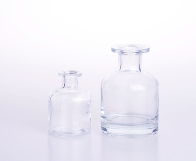 50ml 100ml圆形透明玻璃香薰扩散瓶可搭配藤条