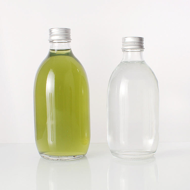 280毫升350ml 500ml圆形玻璃饮料瓶带螺丝盖