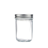 150毫升200毫升280ml 350ml 500ml 650ml清晰的高白色玻璃梅森罐带盖子