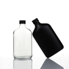 50ml 100ml 200ml 250ml 350ml 500ml方形平坦玻璃汁瓶带螺丝盖