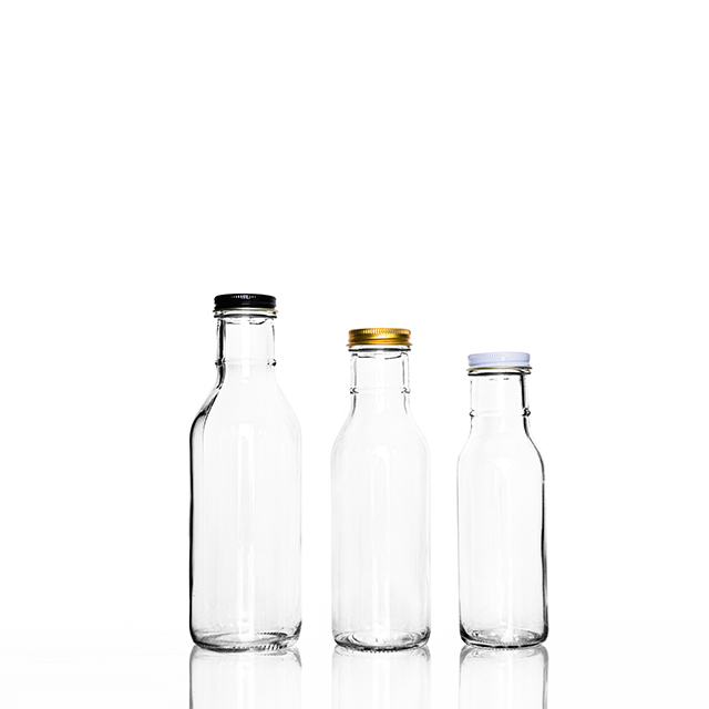 250毫升350ml 500ml玻璃汁汽水饮料瓶带有玻璃板盖
